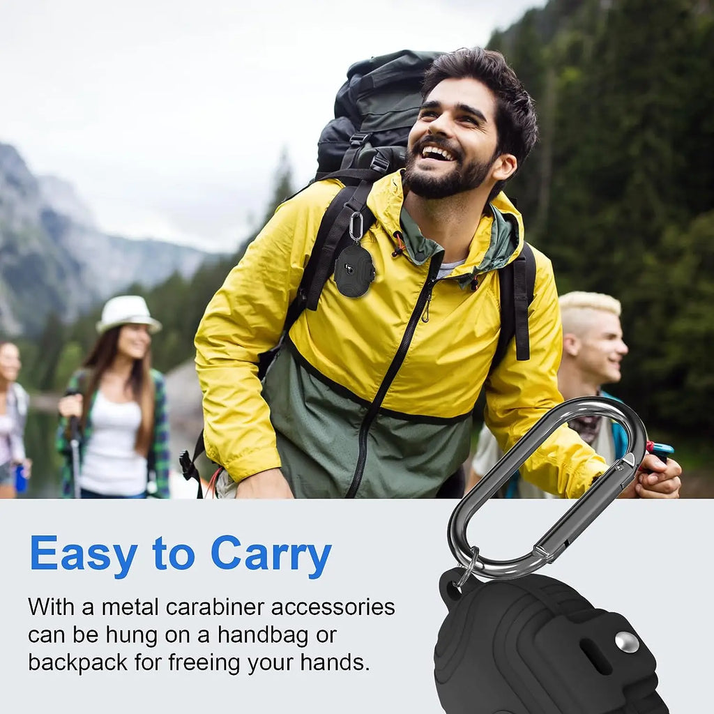 2023 INS For Anker Soundcore Space A40 Soft Silicone Case Shockproof Anti-Scratch Protective Cover with Carabiner for Anker Case