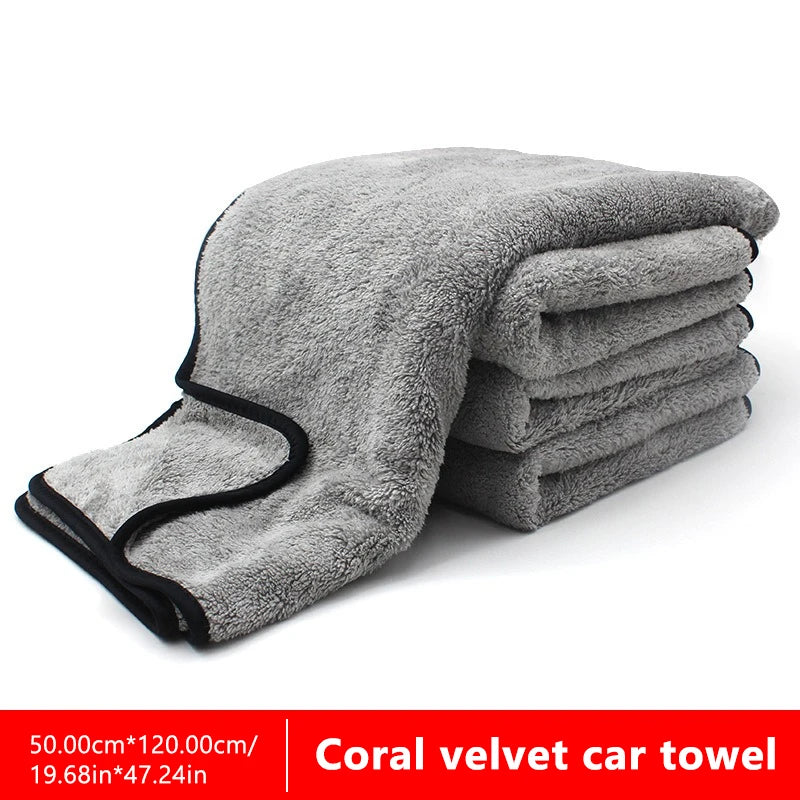 SEAMETAL Multi Sizes Car Microfiber Towel Upgraded Ultra-Soft Auto Drying Cleaning Cloth Super Absorbent Scratch-Free Towels